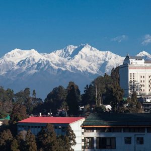 Darjeeling Beautiful Snow mountains Tiger Hill. 