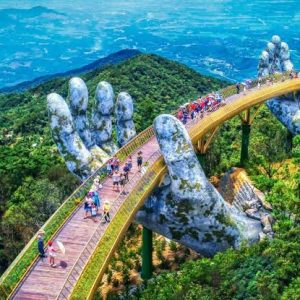 Vietnam Golden Bridge In Ba Na Hills 